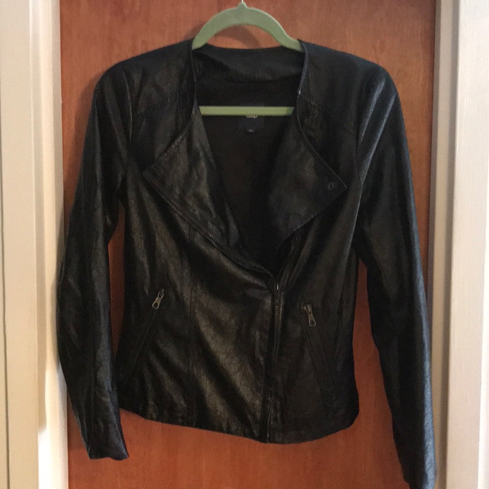Faux Leather Moto Jacket